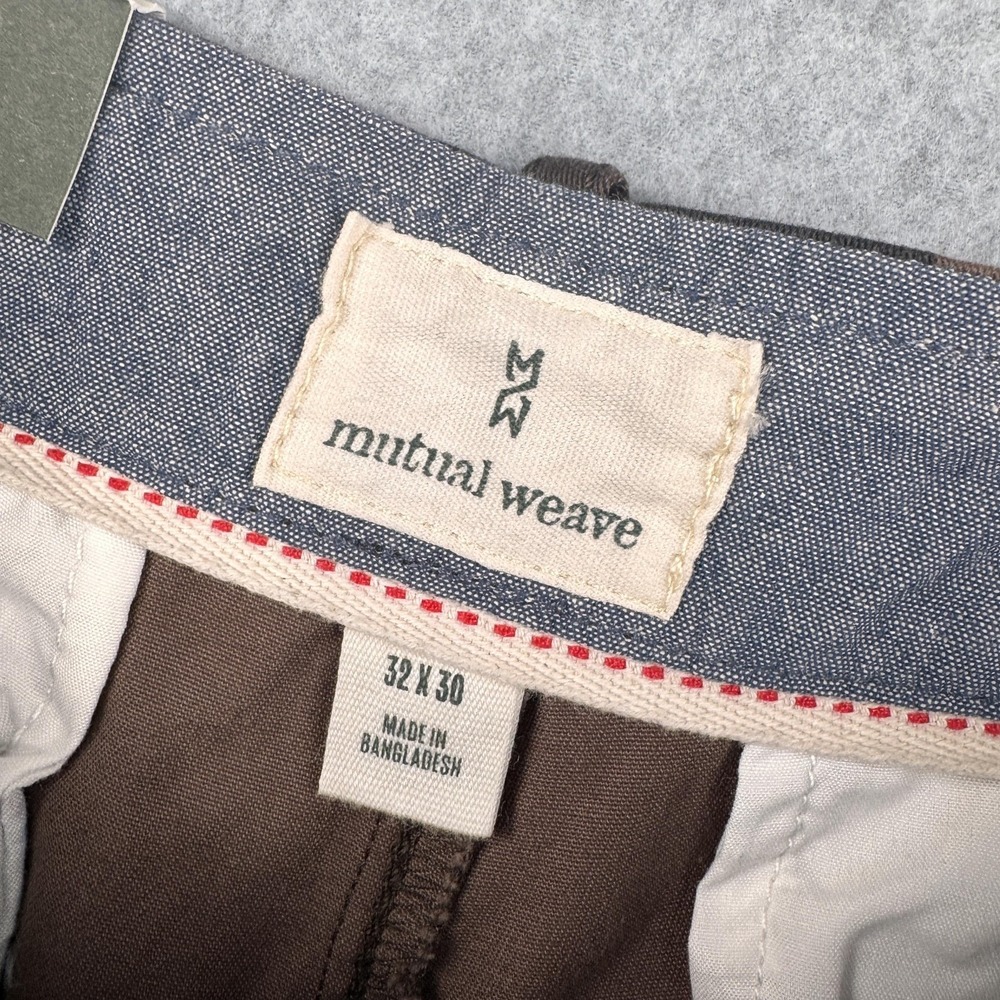 Mutual Weave Pants Mens 32x30 Brown Camo Slim Fit Officer Chino Stretch NEW - Picture 3 of 10